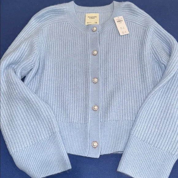 Abercrombie & Fitch Light Blue Cardigan / Sweater - Picture 1 of 5